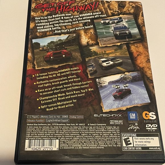 Hummer Badlands PS2 Sony Playstation 2 Complete in Box - Picture 2 of 3
